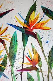 Bird Of Paradise Watercolor Tutorial Bird Of Paradise Silk Bandana Bridal Scarf White Silk Scarf Wedding Gift Tropical Floral Shawl White Yellow Green Silk Birds Of Paradise Painting Silk Painting