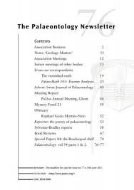 Maybe you would like to learn more about one of these? The Palaeontology Newsletter The Palaeontological Association