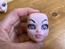 Blonde and Brunette Vintage Barbie, Skipper, and Monster High School Heads  Along With Rainbow, Blue, and Purple Hair in All Styles