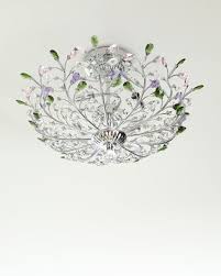 Versicolor Crystal Semi Flush Mount Light Fixture At Horchow Flush Mount Lighting Light Fixtures Flush Mount Semi Flush Mount Lighting