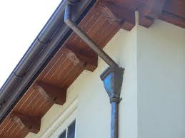 Copper gutters not only look nice, but are also extremely durable, making them more resilient in all weather. Half Round Gutters Half Round Gutters Add A Classic Look To Any Style Home This Home In Atherton Ca Is Adorned With 6 Half Round Copper Gutter Cast Gutter Brackets Leader Heads And Downspout Straps 32 Oz Copper Fascia Panels And Perforated Copper