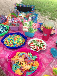 Under The Sea Candy Table Candy Birthday Party Shark Themed Birthday Party Shark Birthday Party
