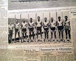 تجديف في 1936 summer olympics. Washington Crew Wins Olympic Gold In 1936 Rarenewspapers Com