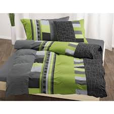Bettwasche Grun Grau Mit Muster Bettwasche Bett Schlafzimmer