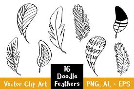 Bird Feather Clipart Black And White 16 Doodle Feathers Clipart How To Draw Hands Feather Clip Art Drawing Clipart
