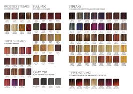 Streaks Ultimate Streaks Color Chart Shades Of Red Hair