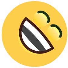 Man with emoji head laughing. Rolling On The Floor Laughing Emoji