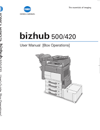 Find everything from driver to manuals of all of our bizhub or accurio products. Konica Minolta Bizhub 500 User Manual Pdf Download Manualslib