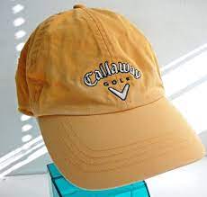 Vintage Callaway Golf Cap Baseball Pumpkin Cotton Adjustable Strap Euc 6 Point Callaway Baseballcap Callaway Golf Baseball Cap