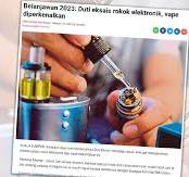Cukai produk cecair, gel ada nikotin perlu disokong kawalan ...