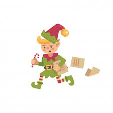 Modello Di Una Lettera Con Un Elfo Di Natale Vettore Gratis