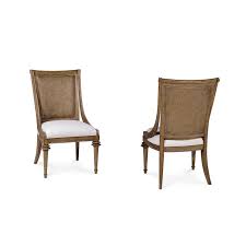 Virabit french dining chairs set of 2, rattan farmhouse upholstered dining chairs with curved backrest and beautifully carved solid woodframe for living room, kitchen, restaurant. 229200 2608 A R T Furniture Pavilion Woven Back Sling Chair