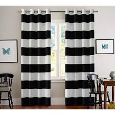 Check spelling or type a new query. Turquoize Black And White Stripes Curtain Panels Grommet Thermal Insulated Blackout Window Treatment Panels Pair Black White Curtains Curtains Striped Curtains