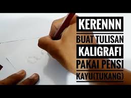 Cara Membuat Pensil Kaligrafi Dari Pensil Kayu First Video Youtube