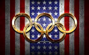 A total of 613 athletes, including 55 gold medalists, are representing represent the united states at the olympics, with dozens hailing from cities and towns in the greater los angeles and san. Download Wallpapers United States Olympic Team Golden Olympic Rings United States At The Olympics Creative Us Flag Metal Background Usa Olympic Team Flag Of United States American Flag For Desktop Free Pictures