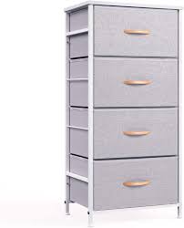 Sold and shipped by mdesign. Amazon Com Romoon 4 Drawer Fabric Dresser Storage Tower Organizer Unit For Bedroom Closet Entryway Hallway Nursery Room Gray Home Kitchen