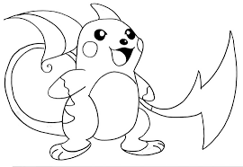 Hellokids fantastic collection of electric pokemon coloring pages has lots of coloring pages to print out or color online find your favorite pokemon coloring page on hellokids! Smiling Raichu Coloring Page Free Printable Coloring Pages For Kids