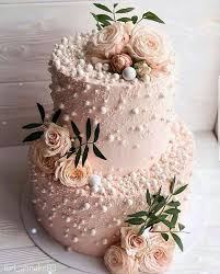 Pearls On A Cake We Approve Pretty Wedding Cakes Romantic Wedding Cake Simple Wedding Cake