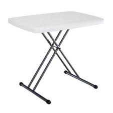 Lifetime 30 In X 20 In Personal White Folding Table 28241 The Home Depot Folding Table Multipurpose Table Metal Furniture