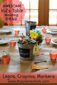 Great Idea For Kid S Table At Wedding Reception Learn More At Wwwtheprairiechick Com Kids Table Wedding Kids Wedding Favors Wedding With Kids
