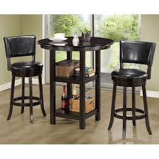 Piety Round Top Bar Table Cappuccino Two Shelves Kitchen Table Settings Tall Kitchen Table High Table And Chairs