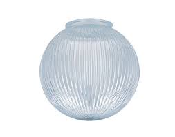 Patriot Lighting Clear Rib Globe Replacement Glass With 4 Fitter At Menards