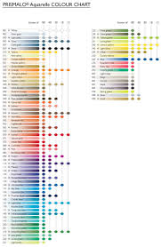Colour Chart For Caran Dache Prismalo Pencils