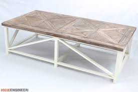 I worked with ana white and osborne wood products to build this diy restoration hardware inspired balustrade coffee table for my parents. Diy Parquet X Brace Coffee Table Free Plans Rh Inspired