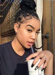 Box Braids High Bun With Hair Rings 60 Totally Chic And Colorful Box Braids Hairstyles To Wear Hair Styles Natural Hair Styles Box Braids Hairstyles