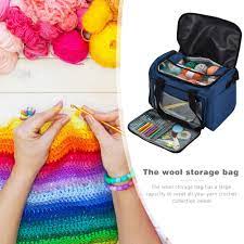Not many knitting bags on the market come with mini yarn bag however, this one from homest does. Crocheting Knitting Bags Cases Diy Storage Knitting Crochet Needle Craft Holder Case Yarn Wool Storage Bags Bag Art Craft Supplies Itkart Org