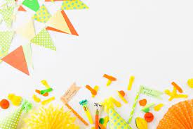 Download Happy Birthday Flag Party Horn Blower Hat Balloon And Bunting On White Background For Free Birthday Flags Party Horns Happy Birthday Cards