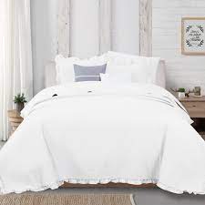 Diamond quilting and ruched panels combine to offer a modern take on the feminine ruffle. Great Bay Home Azalea Channel Stitch Ruffle 3 Piece Full Queen Quilt Set Walmart Com Walmart Com