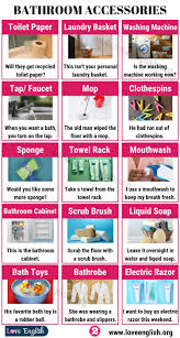 Bathroom Accessories Learn English Good Grammar English Vocabulary