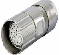 Straight M23 Female 17 Pin Circular Connector Metal Plug M23 Circular  Connector Female 17-Pin Cable Plug - Metal Joint Signal Connector With  Shield ...