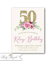 Party Invitation Card Woman 50th Birthday Invitation Sample Boho 50th Birthday Invitation Printed 50th Birthday Etsy 30th Birthday Party Invitations 30th Birthday Invitations 50th Birthday Invitations