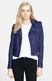 Iro Ashville Leather Moto Jacket Nordstrom Blue Leather Jacket Iro Leather Jacket Winter Fashion Outfits