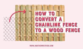 Position the four pieces of wood into a rectangle, or square, depending on the dimensions of your gate. How To Convert A Chainlink Fence To A Wood Fence And Then We Tried