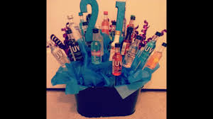 Diy alcohol bouquet │ alcohol bottle arrangement │gift idea. Diy How To Make A 21st Birthday Bouquet Youtube
