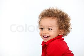 This haircut is low maintenance and looks amazing. Baby With Curly Hair Stock Image Colourbox