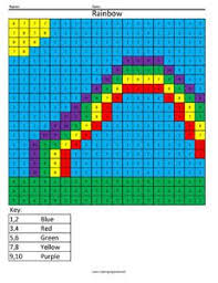 Rainbow Color By Number Pairs Coloring Squared Bird Coloring Pages Math Coloring Coloring Pages
