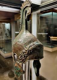 Hellenistic bronze helmet from Athienou, Cyprus