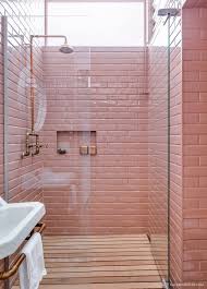 Pink Shower Bathroom Salle De Bain Carrelage Rose Azulejo Rosa Cuarto De Bano Bathroom Inspiration Interior Design Color Beautiful Bathrooms