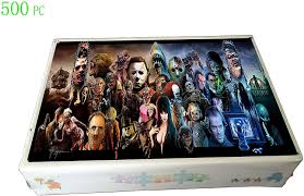 Horror movie killers collage jigsaw puzzle ~ horror puzzle ~ dark decor . 500 Piece Intriguing Fun Jigsaw Puzzle Famous America Horror Icon Puzzles For Jigsaw Puzzles Puzzles For Kids Horror Icons