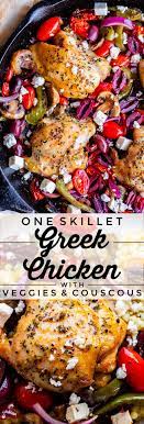 Oven Baked Greek Chicken With Veggies From The Food Charlatan I M In Love With This Oven Baked Greek C Baked Greek Chicken Greek Chicken Recipes Greek Chicken