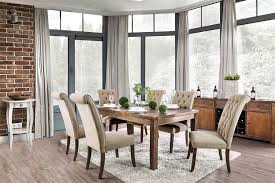 Dark oak dining table and bench set. Sania I 7 Piece Dining Room Set In Dark Oak Finish By Furniture Of America Foa Cm3324a T Cm3564a Sc