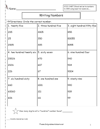 Reading Numbers To 1000 Worksheet Writing Numbers Number Worksheets Number Words Worksheets