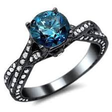 Black And Blue Engagement Rings Black And Blue Wedding Ring Black Gold Engagement Rings Black Engagement Ring Blue Diamond Engagement Ring