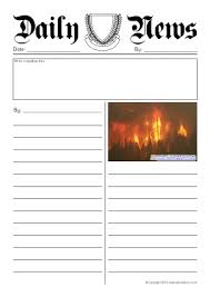 A newspaper report should not include the feelings and opinions of the reporter. Newspaper Writing Frames And Printable Page Borders Ks1 Ks2 Sparklebox