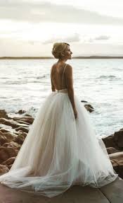 Low Open Back Tulle Ballgown Beach Wedding Dress Beach Wedding Ideas Darb Bridal Cou Beach Wedding Dress Backless Wedding Dress Ball Gown Wedding Dress