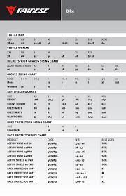 Dainese Sizing Guide